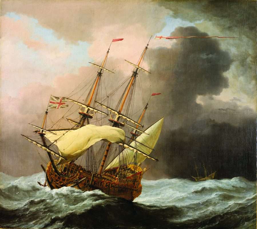 The_English_Ship_Hampton_Court_in_a_Gale ship wreck